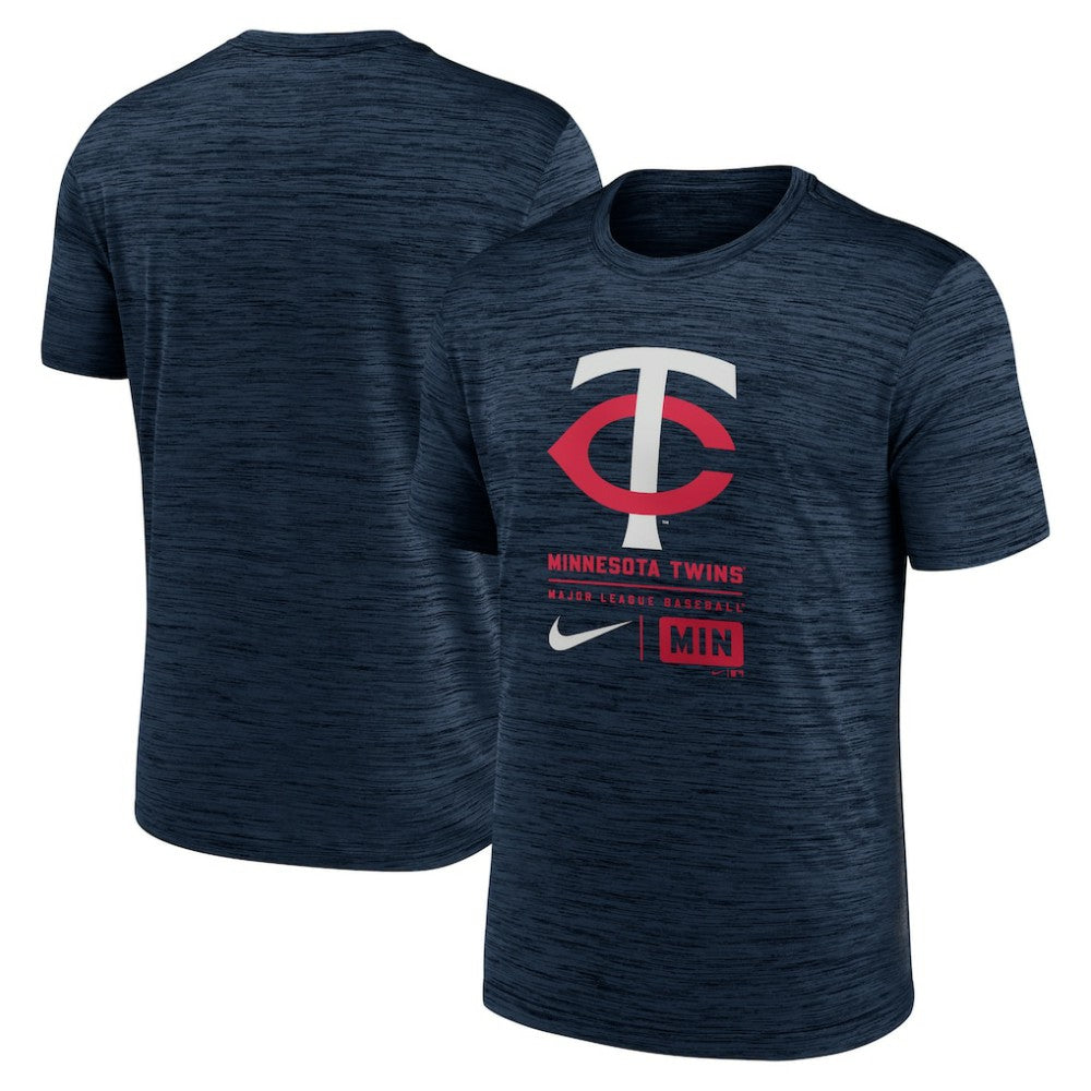 Minnesota Twins Large Logo Velocity T-Shirt - Navy | Nike