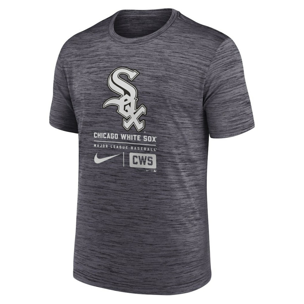 Chicago White Sox Large Logo Velocity T-Shirt - Black | Nike