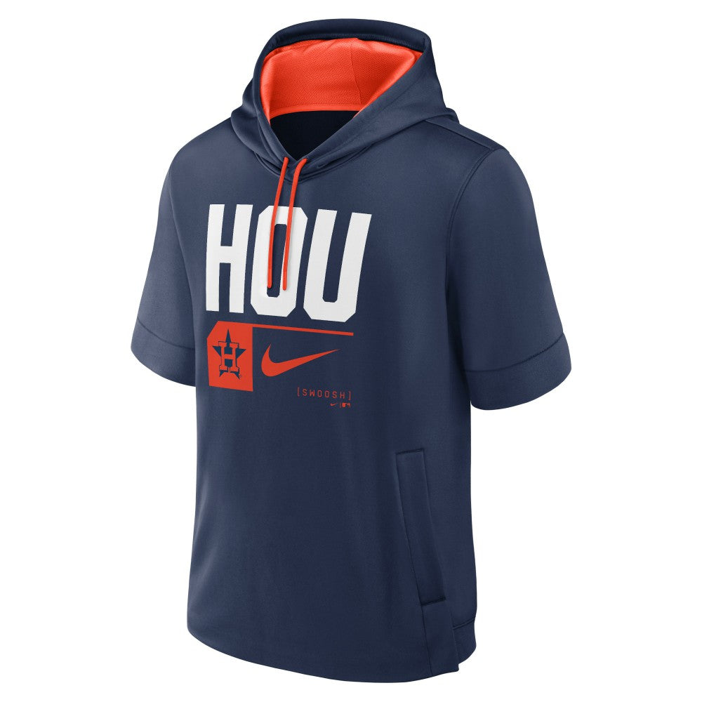 Houston Astros Tri Code Lockup Short Sleeve Pullover Hoodie - Navy | Nike