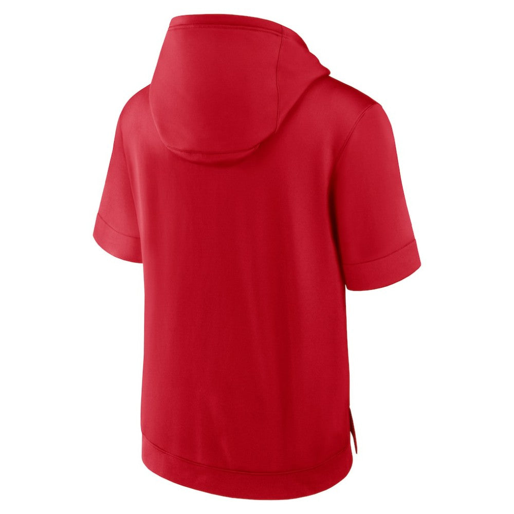 Philadelphia Phillies Tri Code Lockup Short Sleeve Pullover Hoodie - Red | Nike