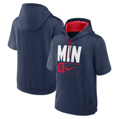 Minnesota Twins Tri Code Lockup Short Sleeve Pullover Hoodie - Navy | Nike