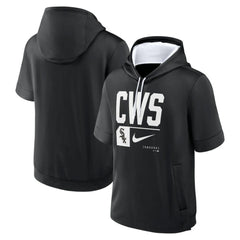 Chicago White Sox Tri Code Lockup Short Sleeve Pullover Hoodie - Black | Nike