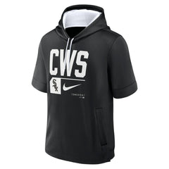 Chicago White Sox Tri Code Lockup Short Sleeve Pullover Hoodie - Black | Nike