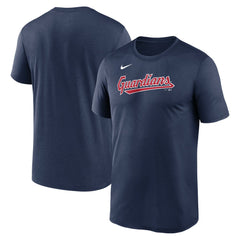 Cleveland Guardians Legend Fuse Wordmark T-Shirt  - Navy | Nike