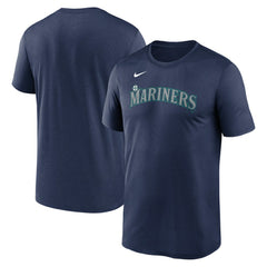 Seattle Mariners Legend Fuse Wordmark T-Shirt  - Navy | Nike