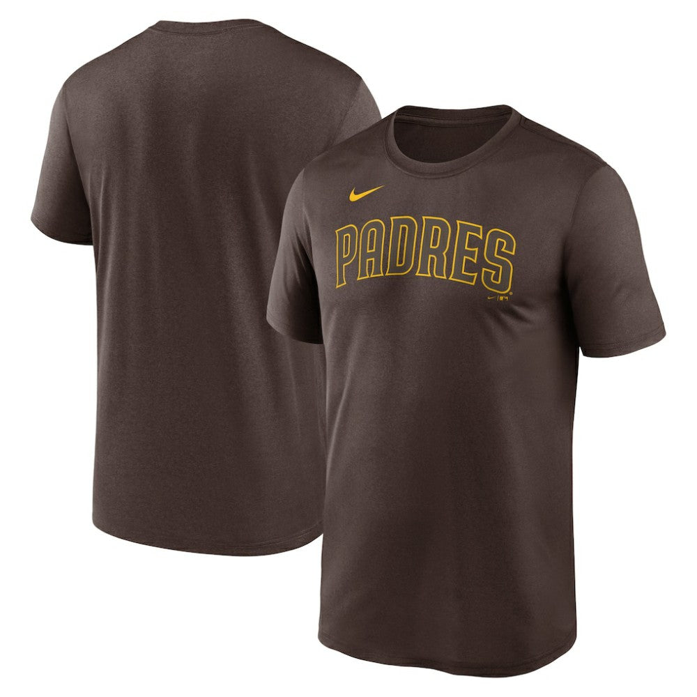 San Diego Padres Legend Fuse Wordmark T-Shirt  - Brown | Nike