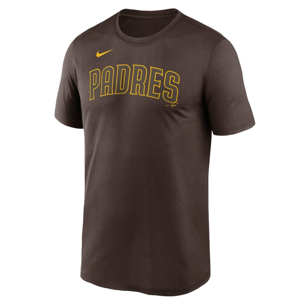 San Diego Padres Legend Fuse Wordmark T-Shirt  - Brown | Nike