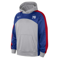 Philadelphia 76ers Authentic Starting Five Force Performance Pullover Hoodie - Gray/Royal | Nike on sale