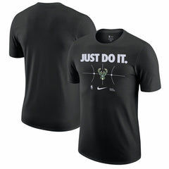 Milwaukee Bucks Just Do It T-Shirt - Black | Nike discount