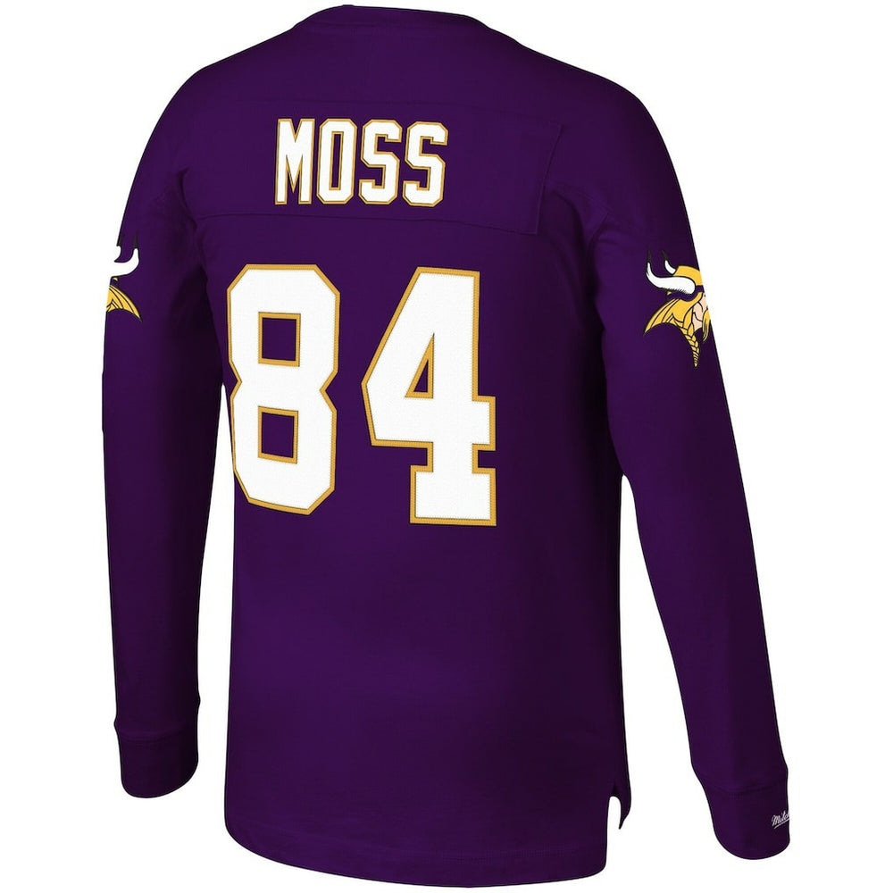 NFL Minnesota Vikings Randy Moss  Big & Tall Retired Player Name & Number Long Sleeve Top