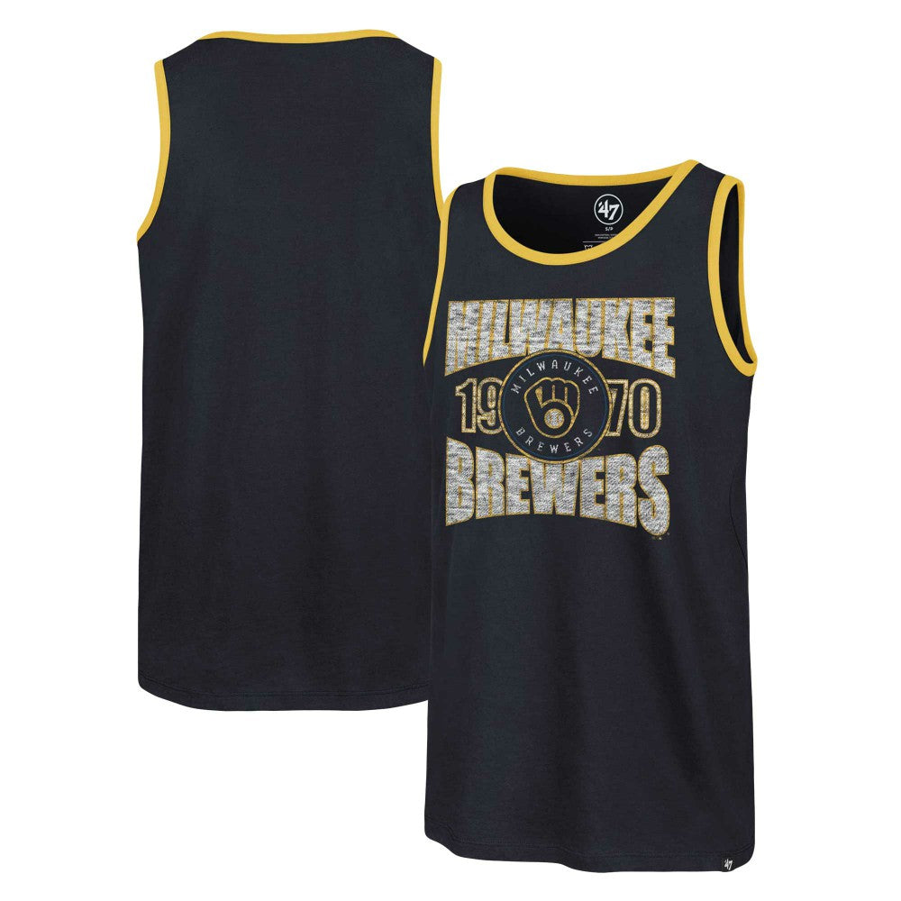 Milwaukee Brewers Upload Franklin Tank Top - Navy | 47 brand