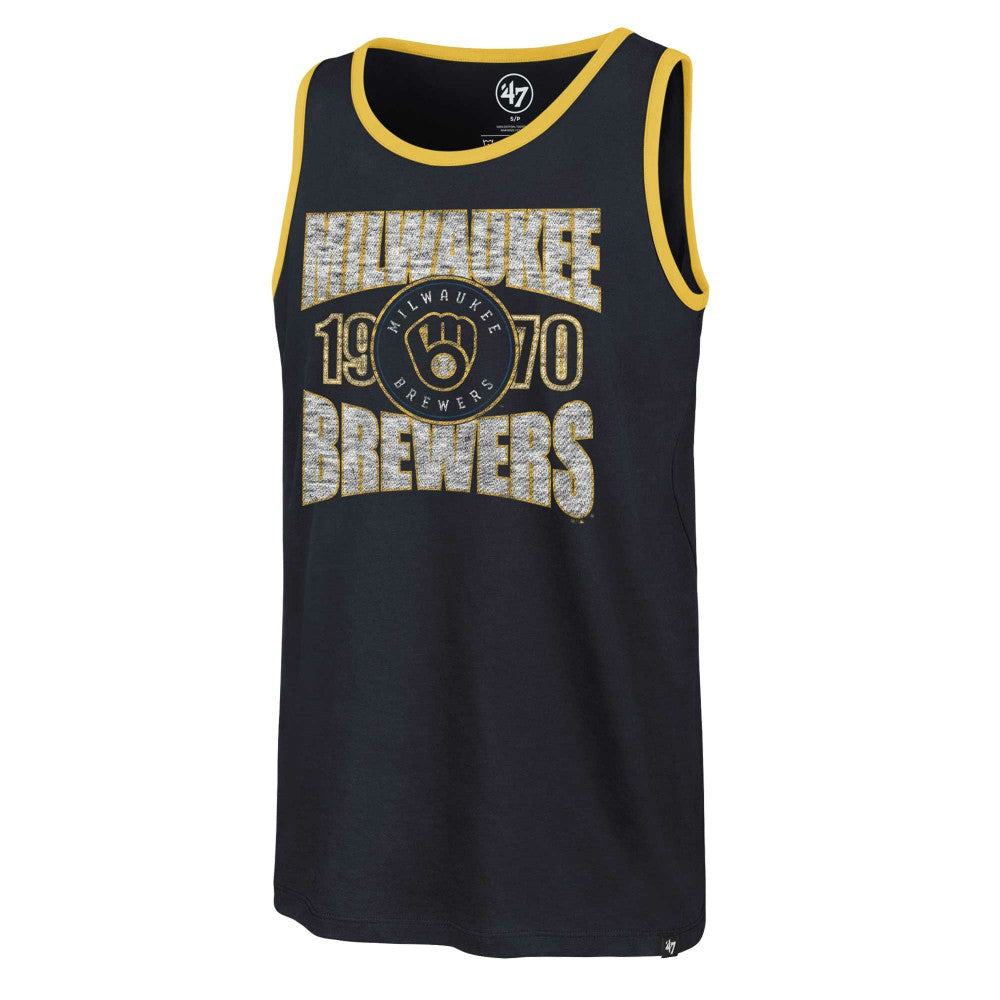 Milwaukee Brewers Upload Franklin Tank Top - Navy | 47 brand