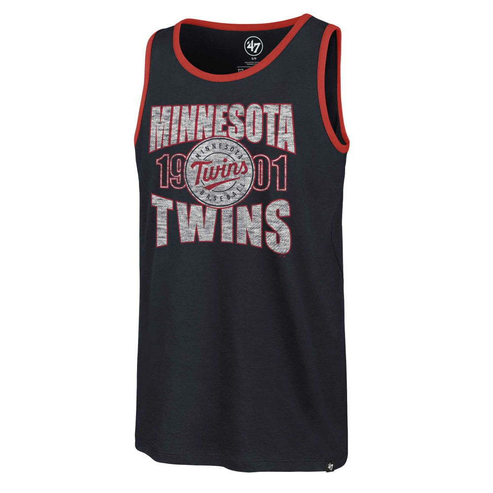 Minnesota Twins Upload Franklin Tank Top - Navy | 47 brand