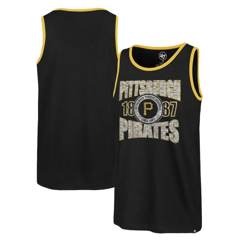 Pittsburgh Pirates Upload Franklin Tank Top - Black | 47 brand