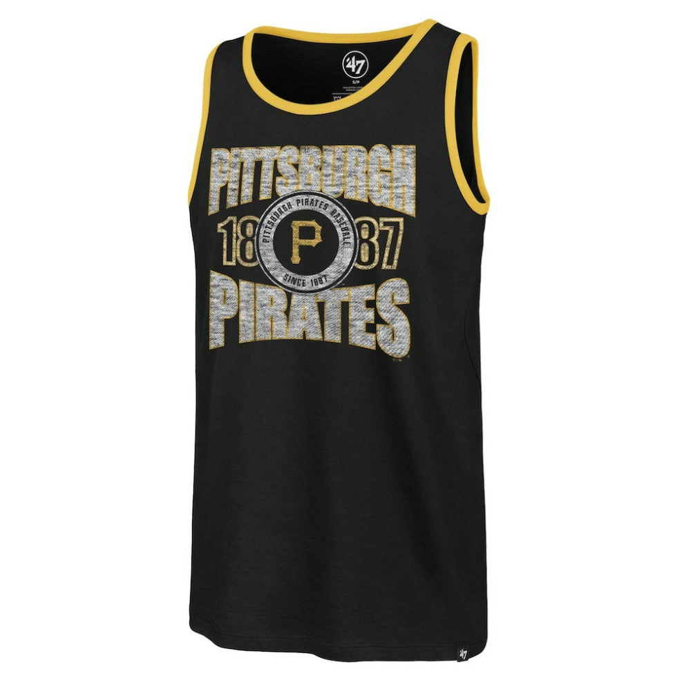 Pittsburgh Pirates Upload Franklin Tank Top - Black | 47 brand