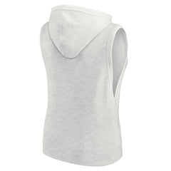 Los Angeles Dodgers Women's Lounge Script Sleeveless Pullover Hoodie - Ash