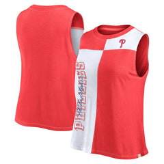 Philadelphia Phillies Women's Color-Block Tank Top - Red/White