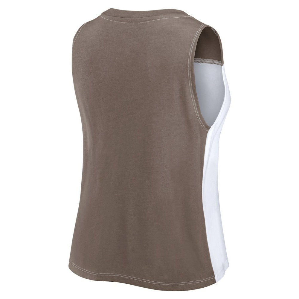 San Diego Padres Women's Color-Block Tank Top - Brown/White