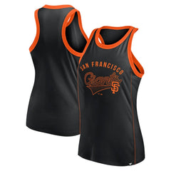 San Francisco Giants Women's Tailsweep Fashion Racerback Rhinestone Tank Top - Black