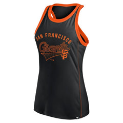 San Francisco Giants Women's Tailsweep Fashion Racerback Rhinestone Tank Top - Black
