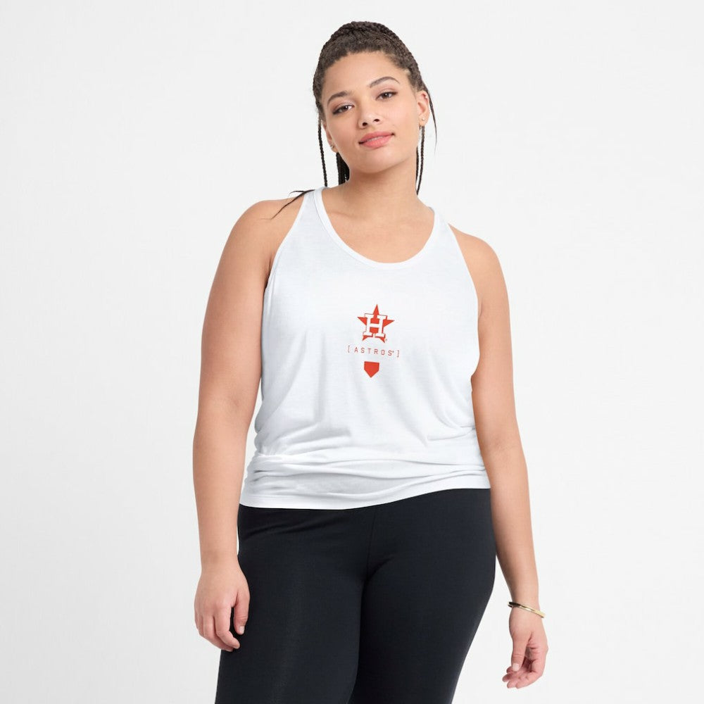 Houston Astros Women's Open-Back Crisscross Dri-FIT Tank Top - White | Nike
