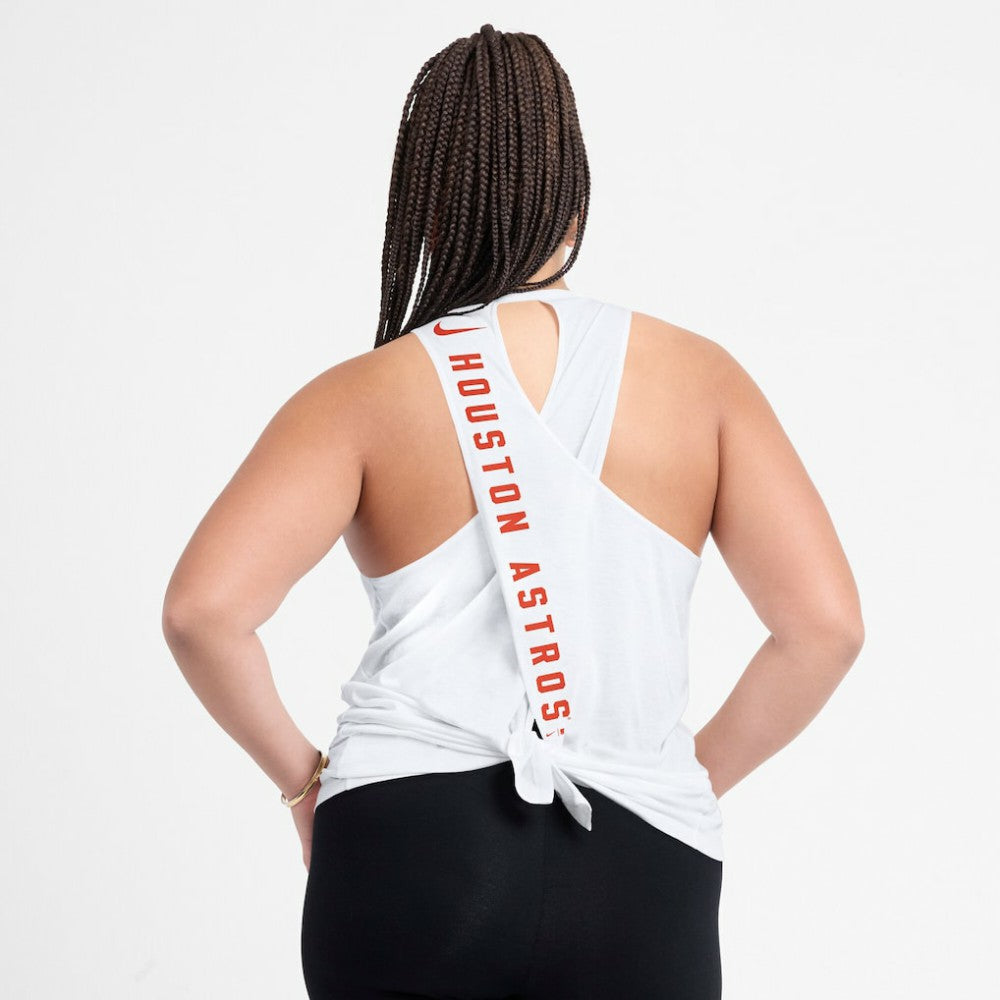 Houston Astros Women's Open-Back Crisscross Dri-FIT Tank Top - White | Nike