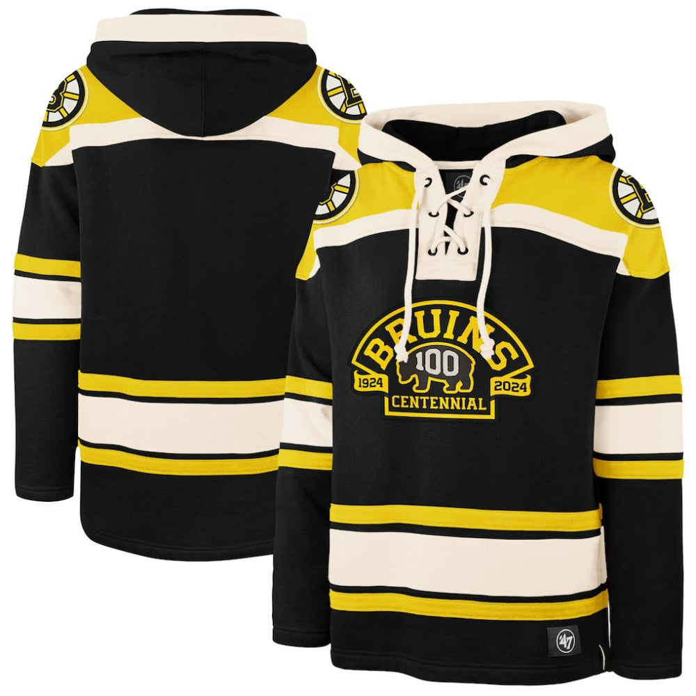Boston Bruins '47 100th Anniversary Superior Lacer Pullover Hoodie