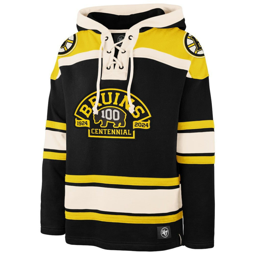 Boston Bruins '47 100th Anniversary Superior Lacer Pullover Hoodie