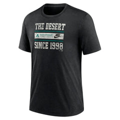 Arizona Diamondbacks Cooperstown Collection Local Stack Tri-Blend T-Shirt - Heather Black | Nike