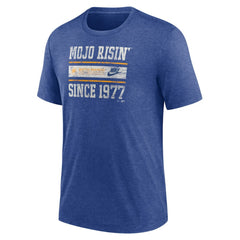 Seattle Mariners Cooperstown Collection Local Stack Tri-Blend T-Shirt - Heather Royal | Nike