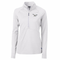 NFL Philadelphia Eagles Cutter & Buck Women's Gridiron Classics Logo Adapt Eco Knit Stretch Recycled Half-Zip Pullover Top