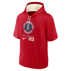 Los Angeles Angels City Connect Color Block Short Sleeve Pullover Hoodie - Red | Nike