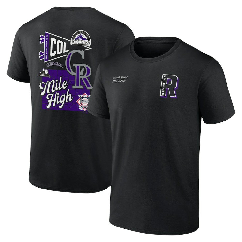Colorado Rockies Split Zone T-Shirt - Black