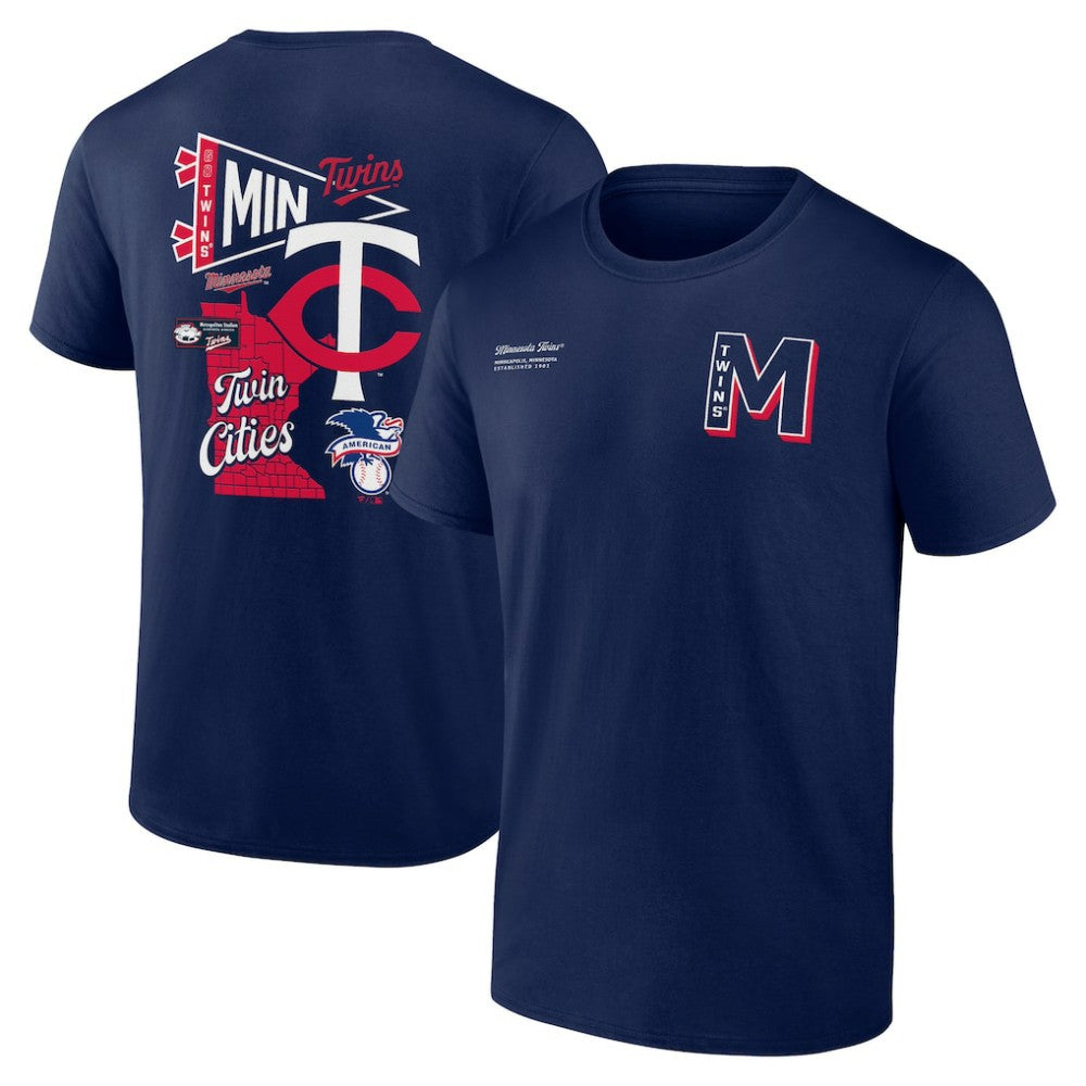 Minnesota Twins Split Zone T-Shirt - Navy