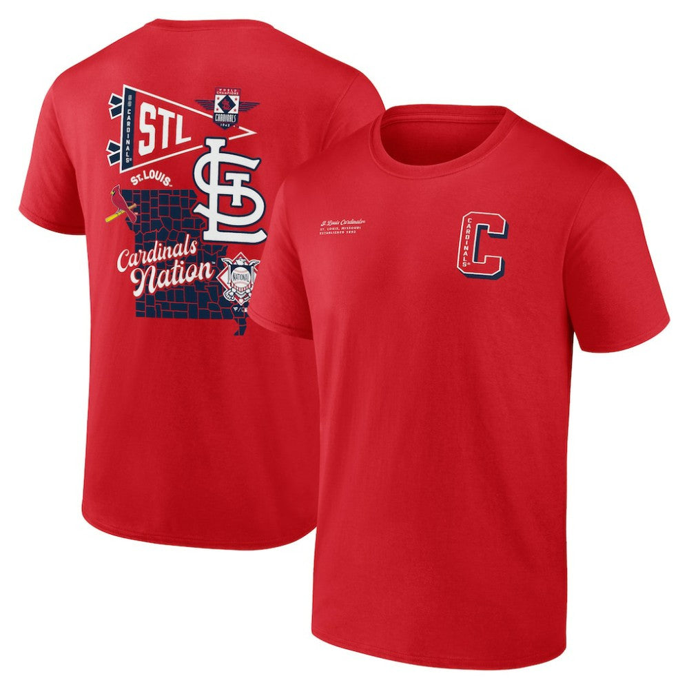 St. Louis Cardinals Split Zone T-Shirt - Red