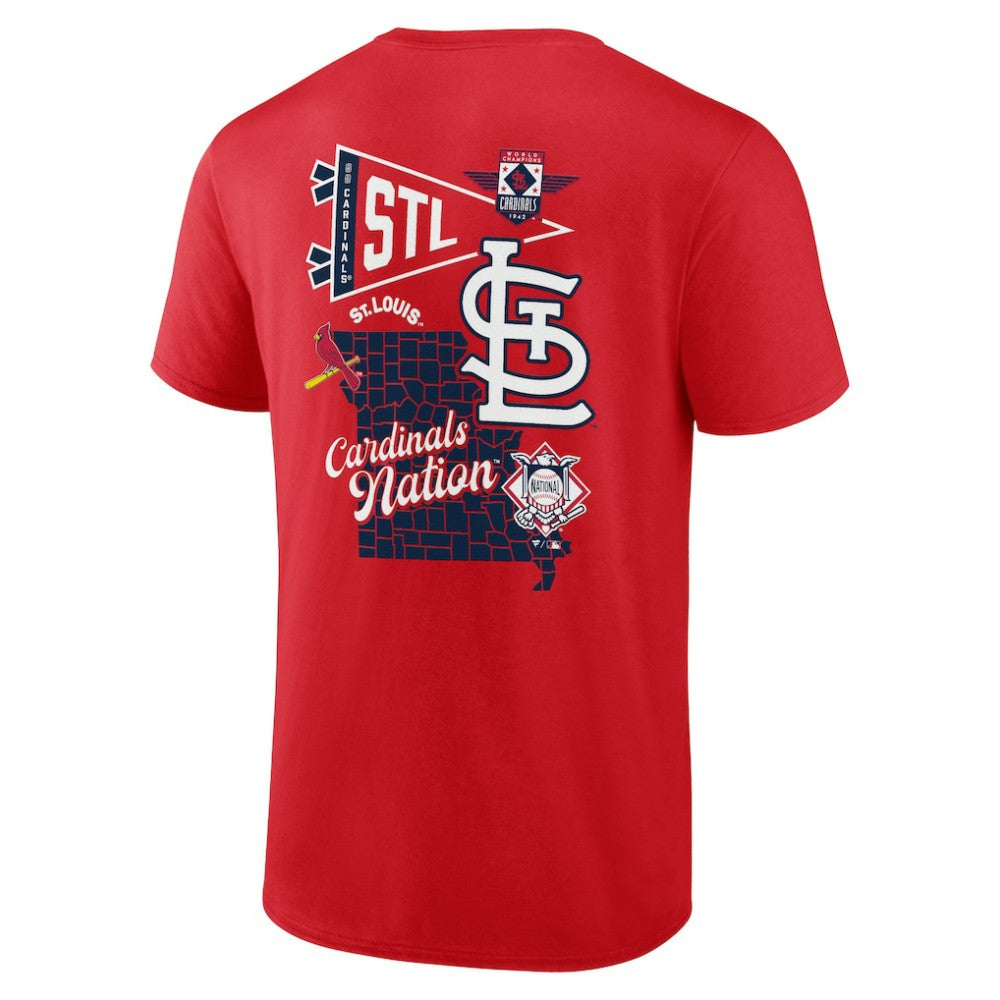 St. Louis Cardinals Split Zone T-Shirt - Red