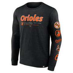 Baltimore Orioles Strike the Goal Long Sleeve T-Shirt - Black