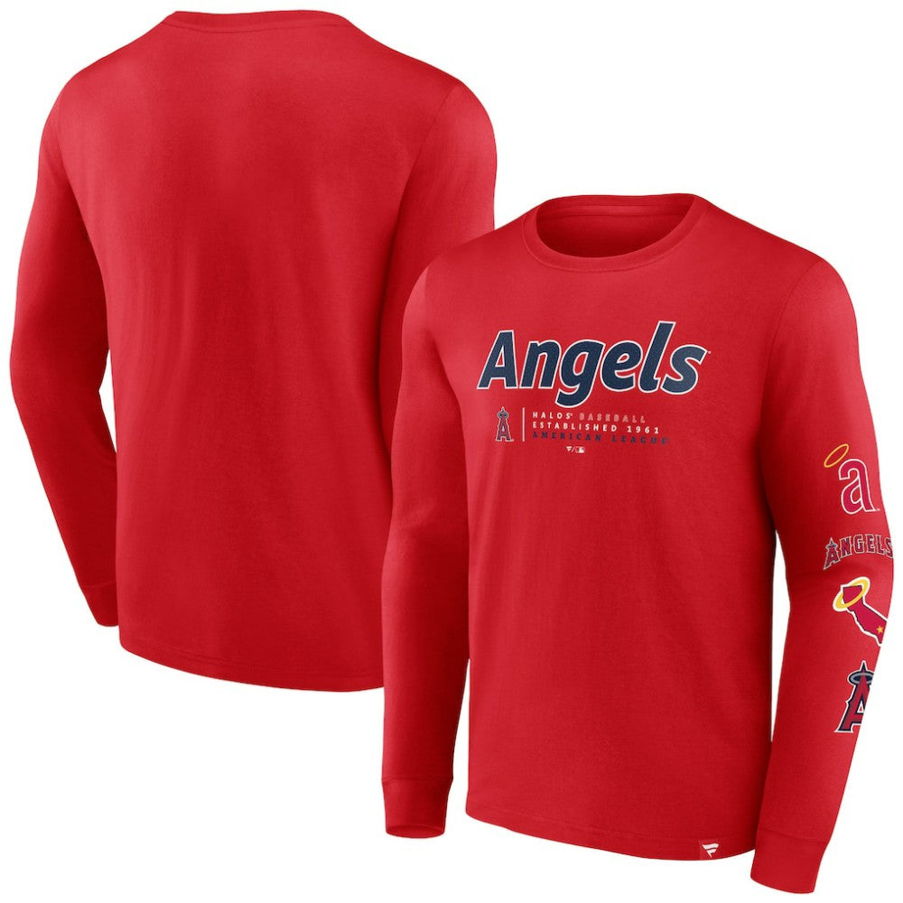 Los Angeles Angels Strike the Goal Long Sleeve T-Shirt - Red