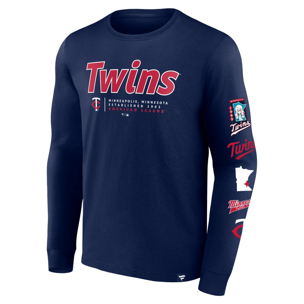 Minnesota Twins Strike the Goal Long Sleeve T-Shirt - Navy