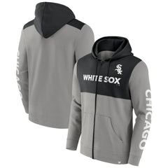 Chicago White Sox Ace Hoodie Full-Zip Sweatshirt - Gray/Black