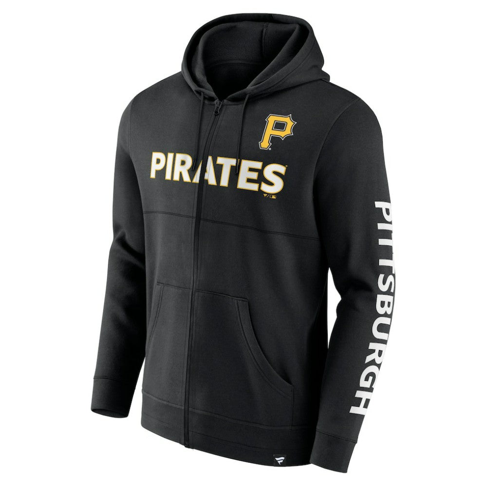 Pittsburgh Pirates Ace Hoodie Full-Zip Sweatshirt - Black