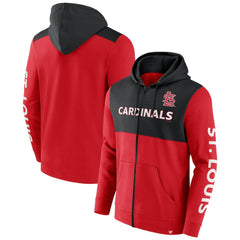 St. Louis Cardinals Ace Hoodie Full-Zip Sweatshirt - Red/Black