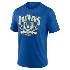 Milwaukee Brewers Home Team Tri-Blend T-Shirt - Heather Royal