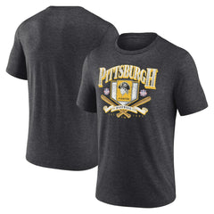 Pittsburgh Pirates Home Team Tri-Blend T-Shirt - Heather Charcoal
