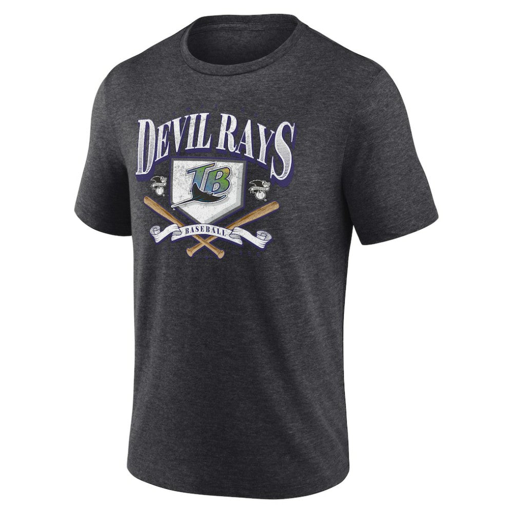 Tampa Bay Rays Home Team Tri-Blend T-Shirt - Heather Charcoal