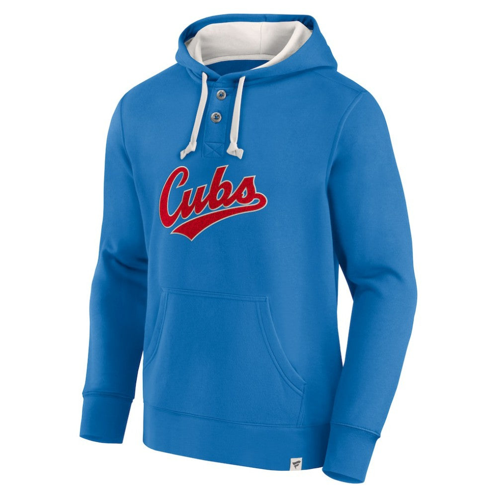 Chicago Cubs Royal Plan for Adversity Henley Fleece Pullover Hoodie