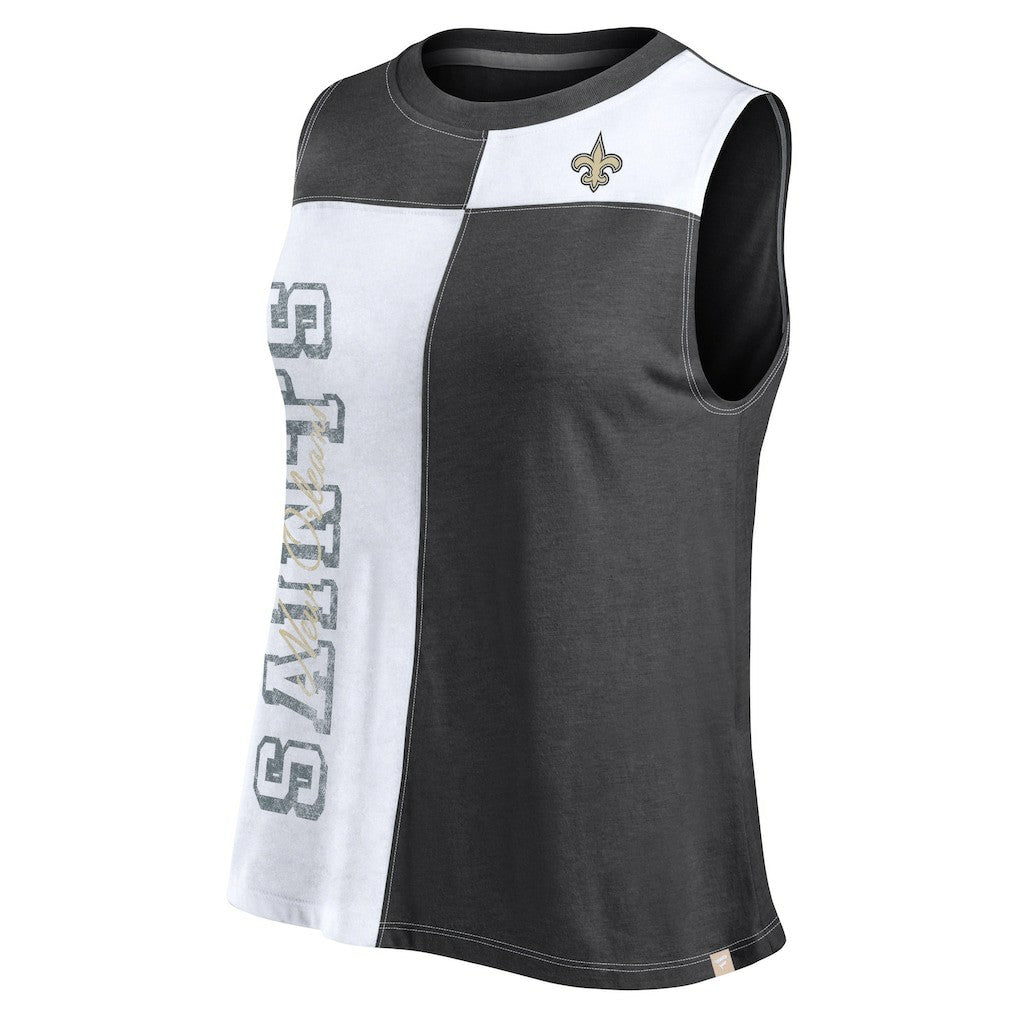NFL New Orleans Saints Women's Script Color Block Tank Top