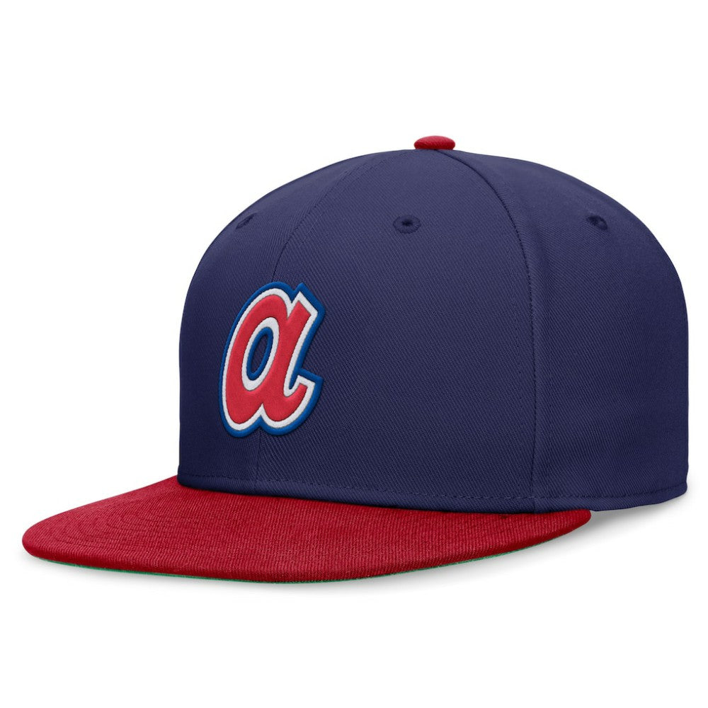 Atlanta Braves Rewind Cooperstown True Performance Fitted Hat - Royal/Red | Nike