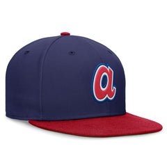 Atlanta Braves Rewind Cooperstown True Performance Fitted Hat - Royal/Red | Nike