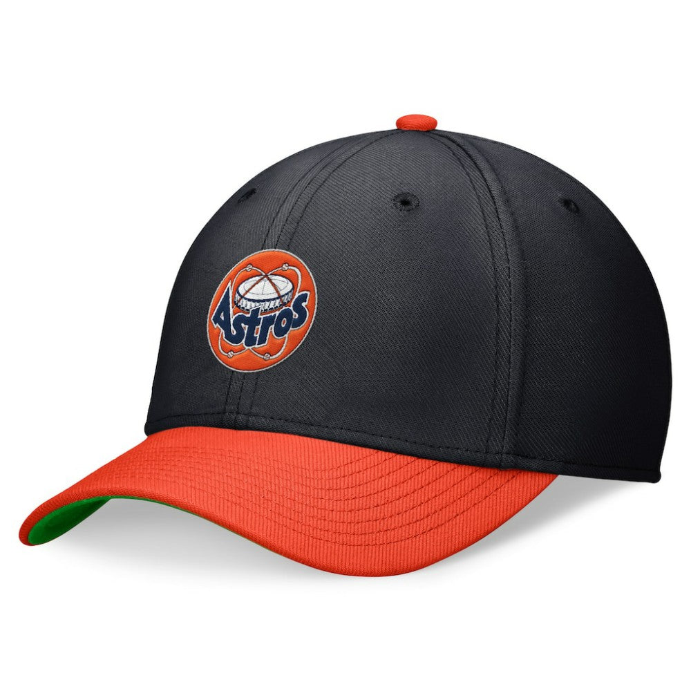 Houston Astros Cooperstown Collection Rewind Swooshflex Performance Hat - Navy/Orange | Nike